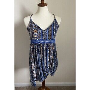 Love To Be Spoiled Top Womens XXL Floral Strappy Boho Tank Peasant